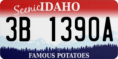 ID license plate 3B1390A