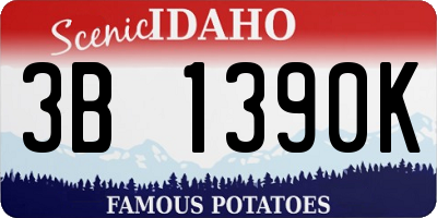 ID license plate 3B1390K