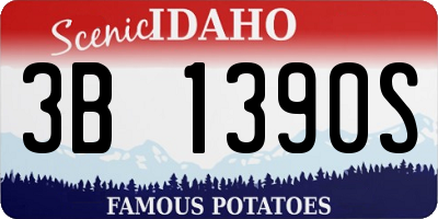 ID license plate 3B1390S