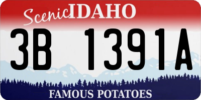 ID license plate 3B1391A