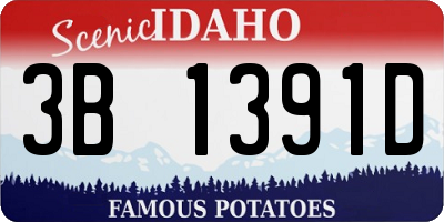 ID license plate 3B1391D