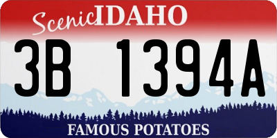 ID license plate 3B1394A