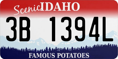 ID license plate 3B1394L