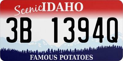 ID license plate 3B1394Q