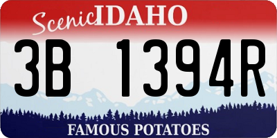 ID license plate 3B1394R