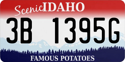 ID license plate 3B1395G