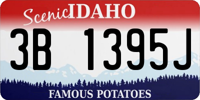 ID license plate 3B1395J