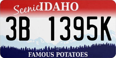 ID license plate 3B1395K