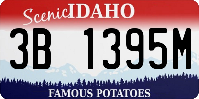 ID license plate 3B1395M