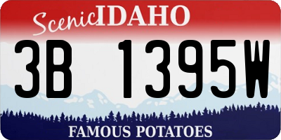 ID license plate 3B1395W