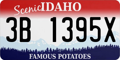ID license plate 3B1395X