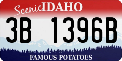 ID license plate 3B1396B