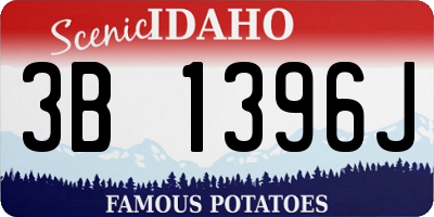 ID license plate 3B1396J