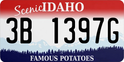 ID license plate 3B1397G