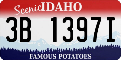 ID license plate 3B1397I