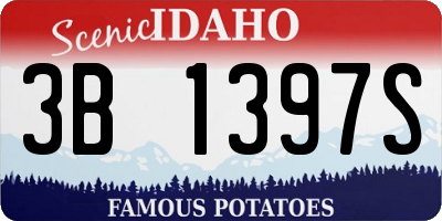ID license plate 3B1397S