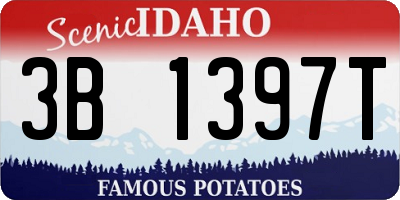 ID license plate 3B1397T
