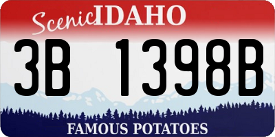 ID license plate 3B1398B