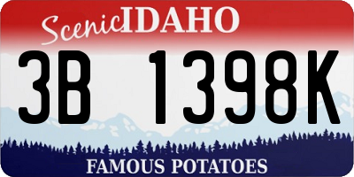 ID license plate 3B1398K