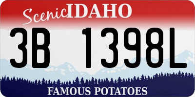 ID license plate 3B1398L
