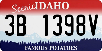 ID license plate 3B1398V