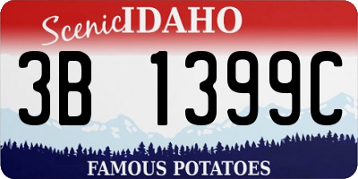 ID license plate 3B1399C