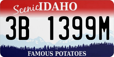 ID license plate 3B1399M