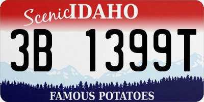 ID license plate 3B1399T