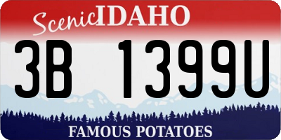 ID license plate 3B1399U