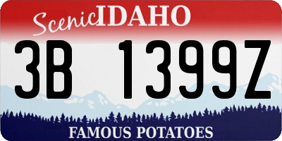 ID license plate 3B1399Z