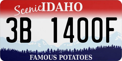 ID license plate 3B1400F