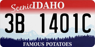 ID license plate 3B1401C