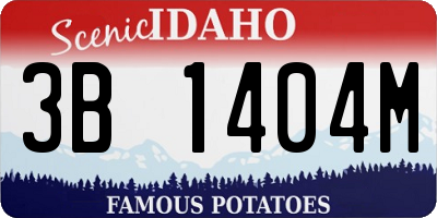 ID license plate 3B1404M
