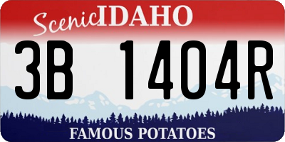 ID license plate 3B1404R