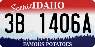 ID license plate 3B1406A