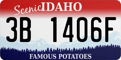 ID license plate 3B1406F