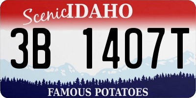ID license plate 3B1407T