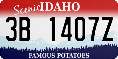 ID license plate 3B1407Z