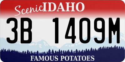 ID license plate 3B1409M