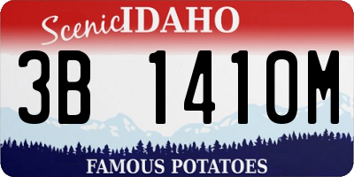 ID license plate 3B1410M