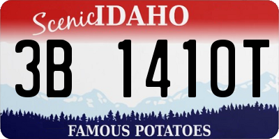 ID license plate 3B1410T