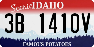 ID license plate 3B1410V