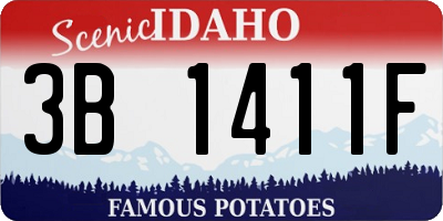 ID license plate 3B1411F
