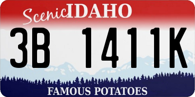ID license plate 3B1411K