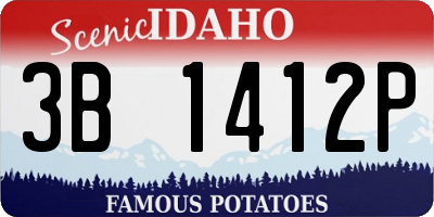 ID license plate 3B1412P