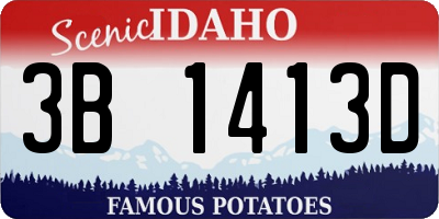 ID license plate 3B1413D