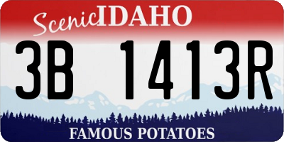 ID license plate 3B1413R