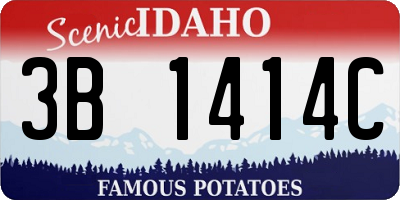 ID license plate 3B1414C