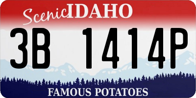 ID license plate 3B1414P