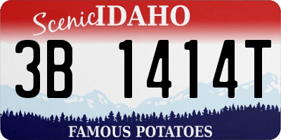 ID license plate 3B1414T